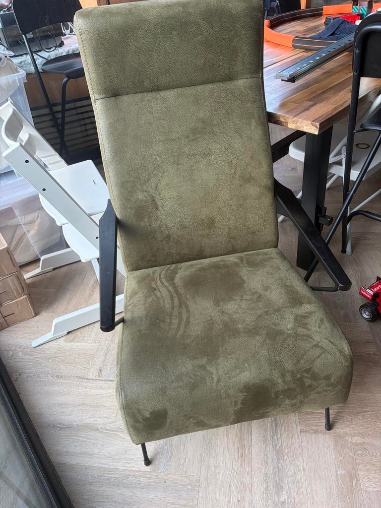 Zgan Groene stoel met armleuningen, Ophalen, Gebruikt, Overige kleuren, Eén