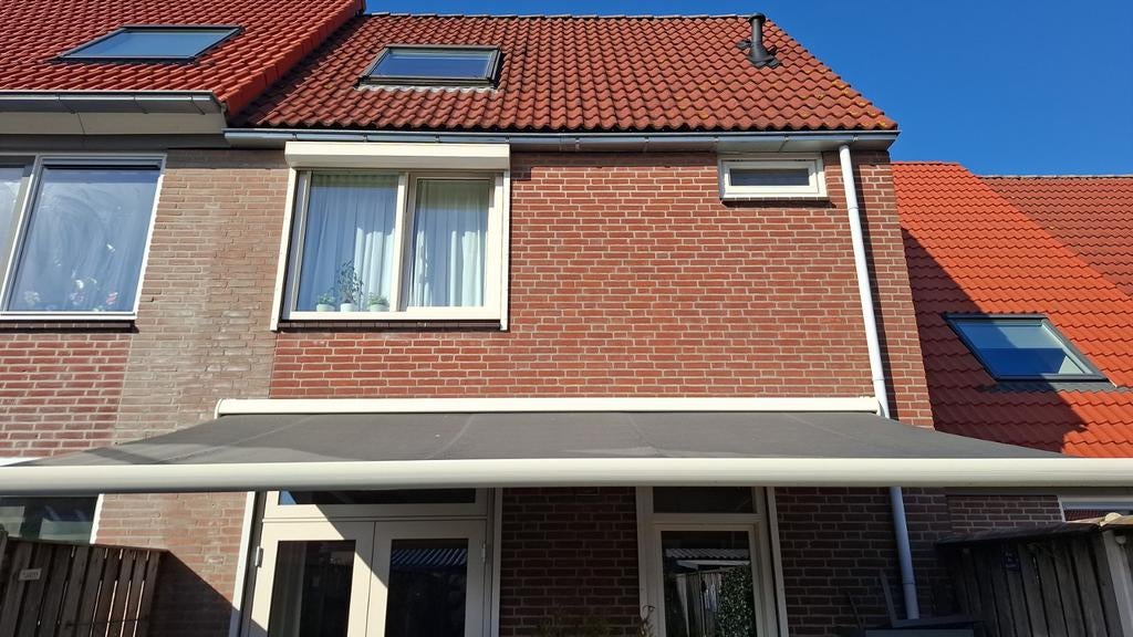 Elektrisch zonnescherm 500x300cm met afstandsbediening, Tuin en Terras, Zonneschermen, Ophalen, Gebruikt, 450 cm of meer, Elektrisch