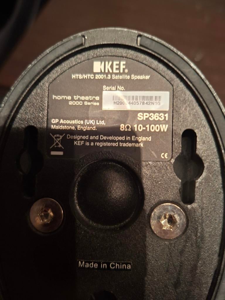 KEF HTS/HTC 2001.3 Satelliet Speaker - Home Theatre, Audio, Tv en Foto, Luidsprekers, Gebruikt, 60 tot 120 watt, Front, Rear of Stereo speakers