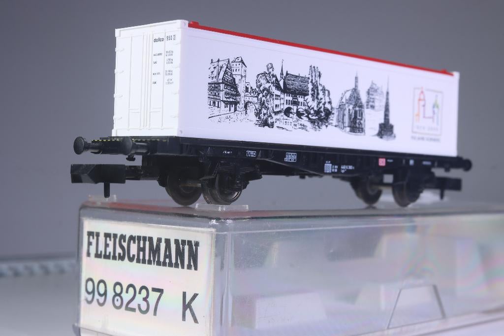 *Draagwagon type Lgjs 598 met 40 ft container, DB, Hobby en Vrije tijd, Modeltreinen | N-Spoor, Overige merken, Gelijkstroom, Ophalen of Verzenden