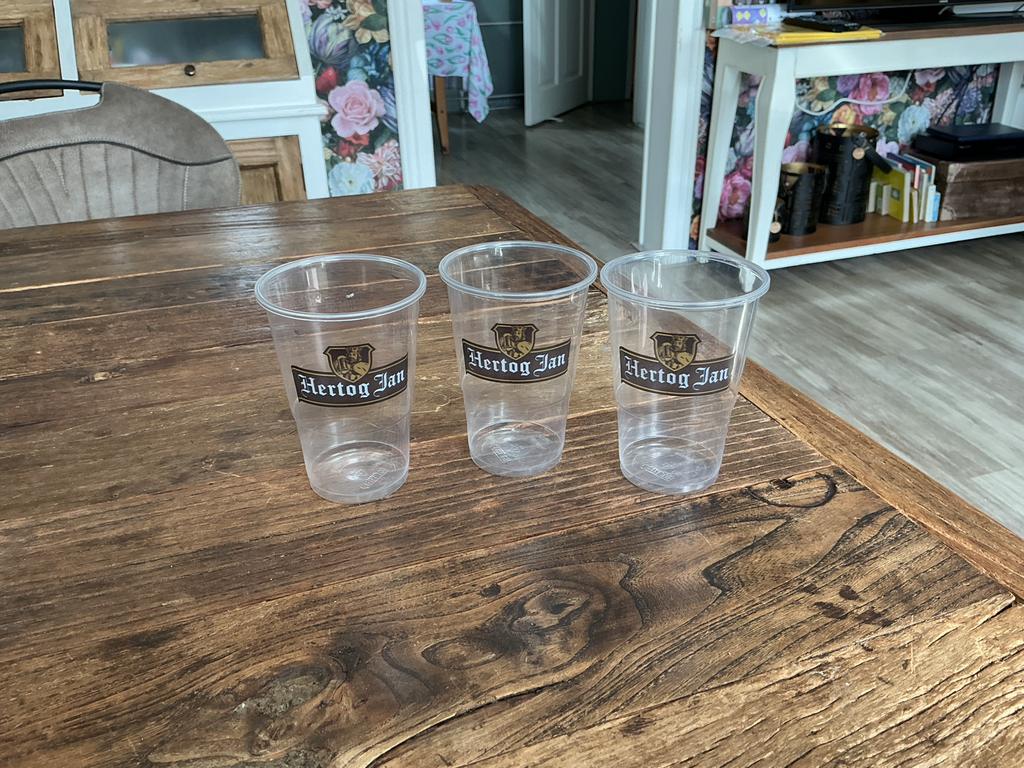 Tk hertog jan evenementen bier bekers 50 per rol zie foto,s., Ophalen of Verzenden, Nieuw, Overige typen, Hertog Jan