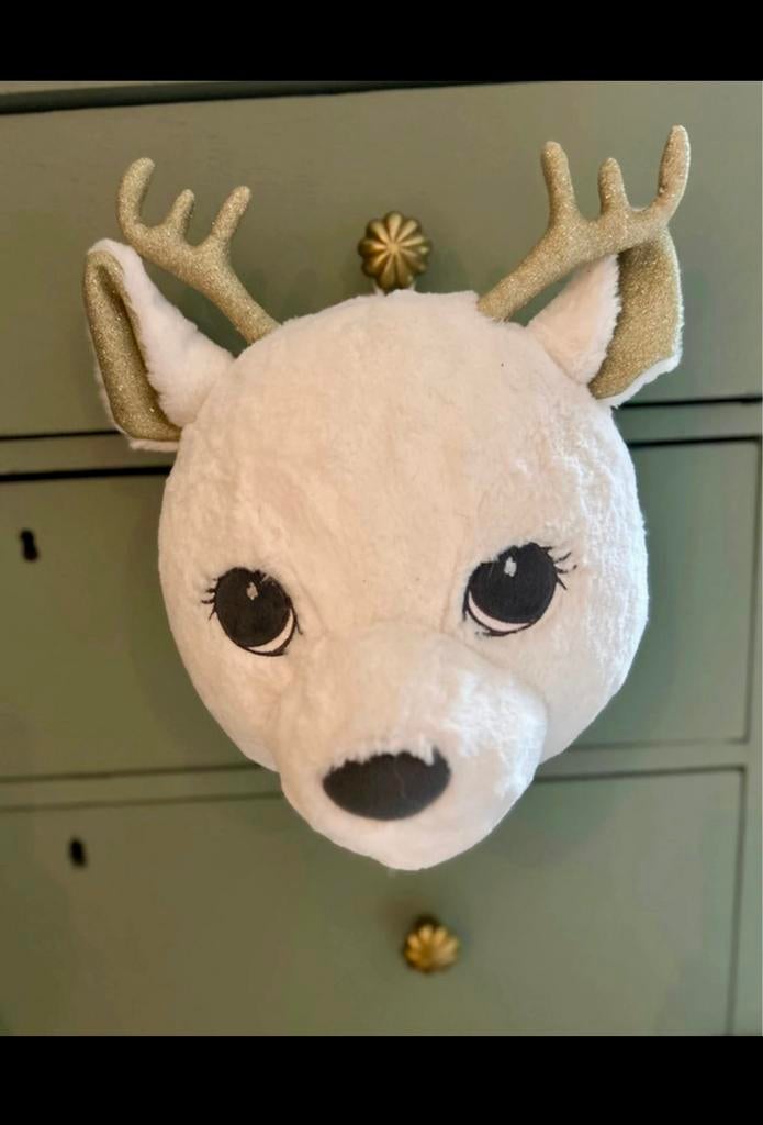 Pluche dierenkop, Ophalen, Zo goed als nieuw, Wanddecoratie