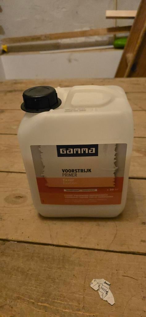 Gamma Voorstrijk Primer - Transparant - 5 liter, Overige kleuren, Nieuw, Ophalen of Verzenden, Verf