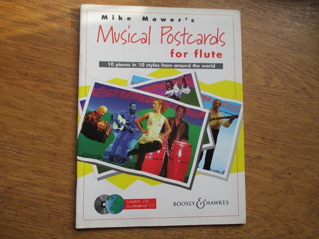 MUSICAL POSTCARDS FOR FLUTE - MIKE MOWER -DWARSFLUIT, Ophalen of Verzenden, Artiest of Componist, Populair, Dwarsfluit of Piccolo