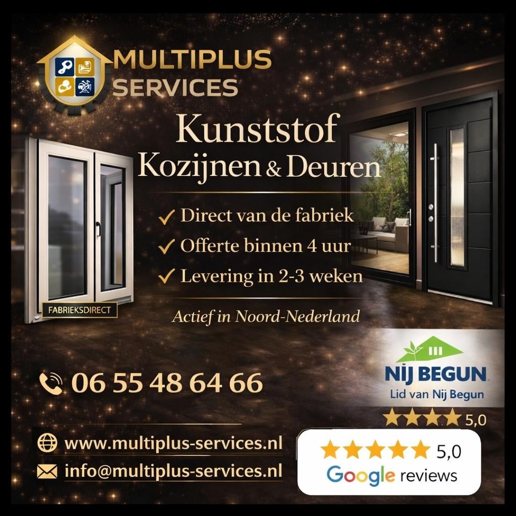 Kunststof Kozijnen, Deuren & Schuifpuien Super kwaliteit, Kunststof, Nieuw, Ophalen of Verzenden, Raamkozijn