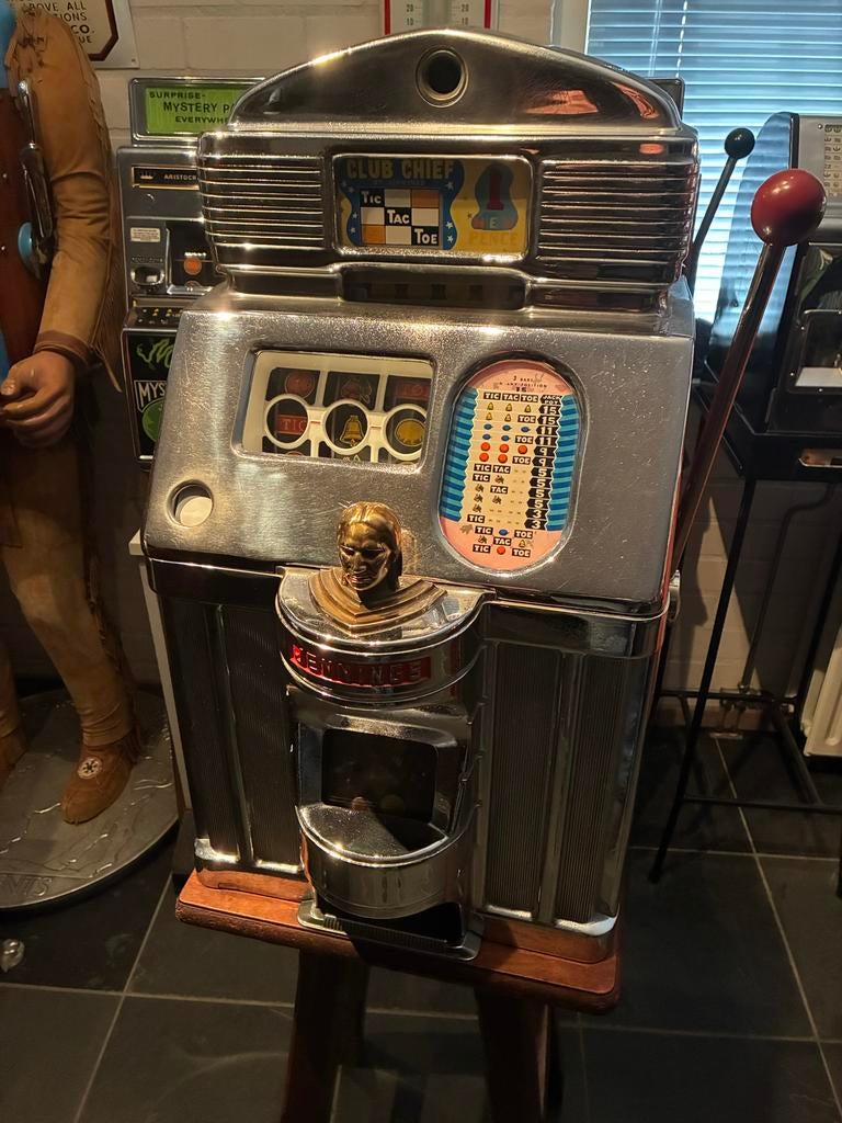 Jennings Club Chief gokkast eenarmige bandiet, Verzamelen, Automaten | Gokkasten en Fruitautomaten, Euro, Ophalen, Gebruikt, Met sleutels