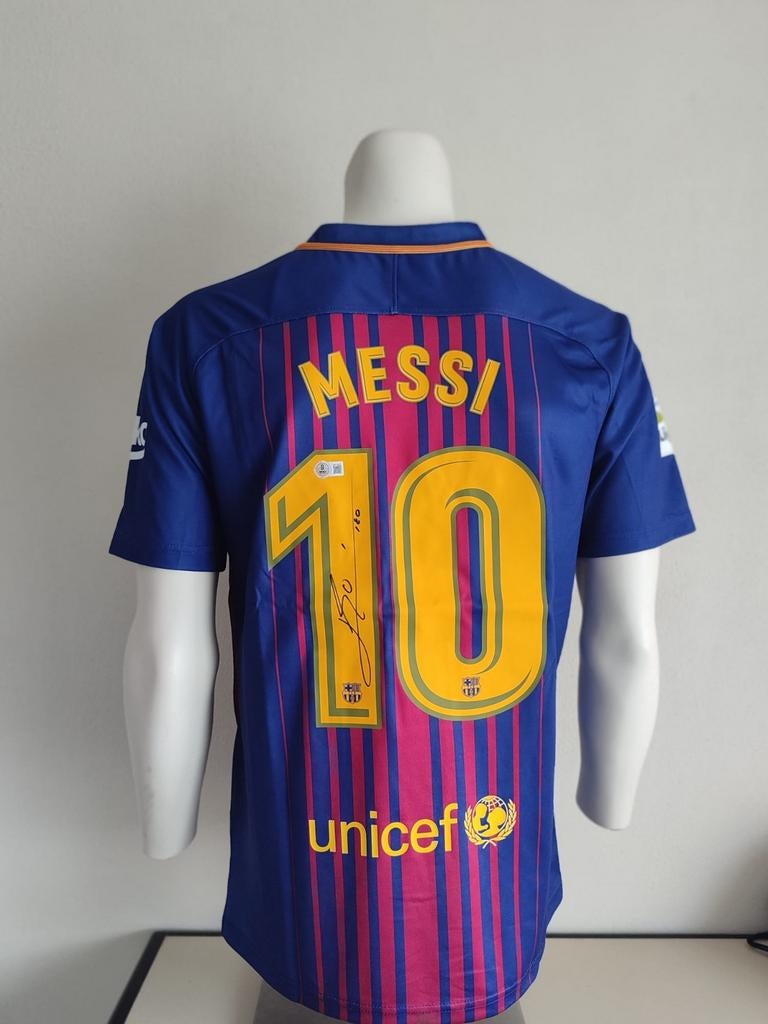 Lionel Messi gesigneerd Fc Barcelona shirt met Beckett coa, Ophalen of Verzenden, Nieuw, Buitenlandse clubs, Shirt