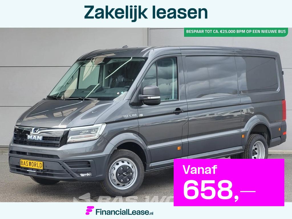 MAN TGE 5.160 Uniek! Dubbellucht 2025-Model Automaat L3H2 La, Automaat, Stof, Euro 6, 4 cilinders
