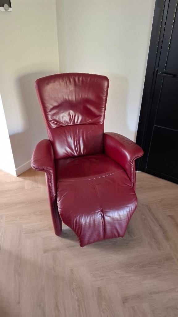 lederen fauteuils 2, Ophalen, Gebruikt, Minder dan 75 cm, Leer