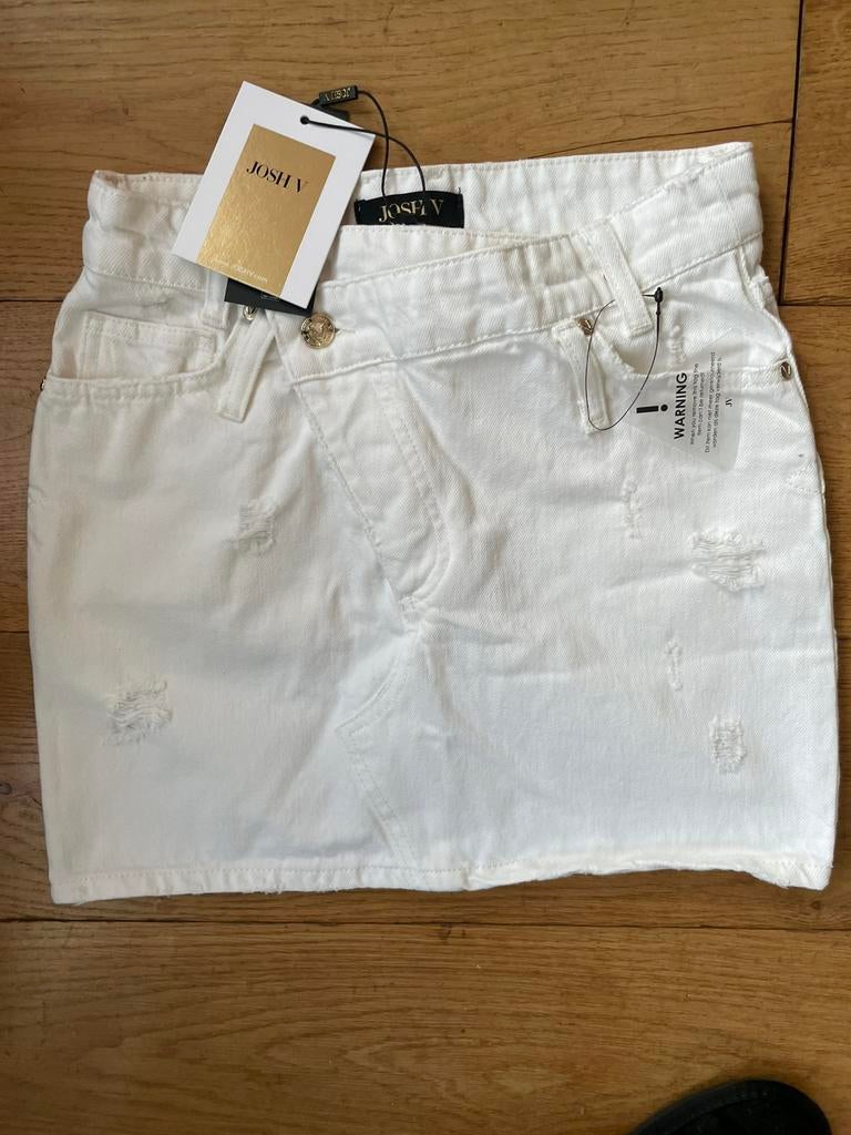 Denim spijkerrokje Josh V maat XS, Wit, Nieuw, Ophalen of Verzenden, Maat 34 (XS) of kleiner