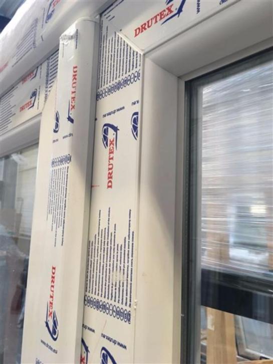 Dubbele deur kunststof 180 x h215 cm wit RAL 9016, Niet ingevuld, 120 cm of meer, Niet ingevuld, Nieuw