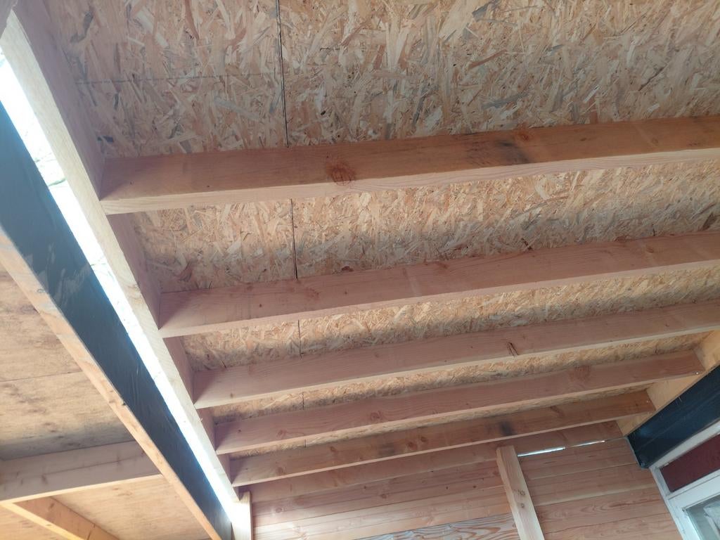 Houten dakconstructie met OSB platen, Gebruikt, Ophalen of Verzenden, Balk, Overige houtsoorten