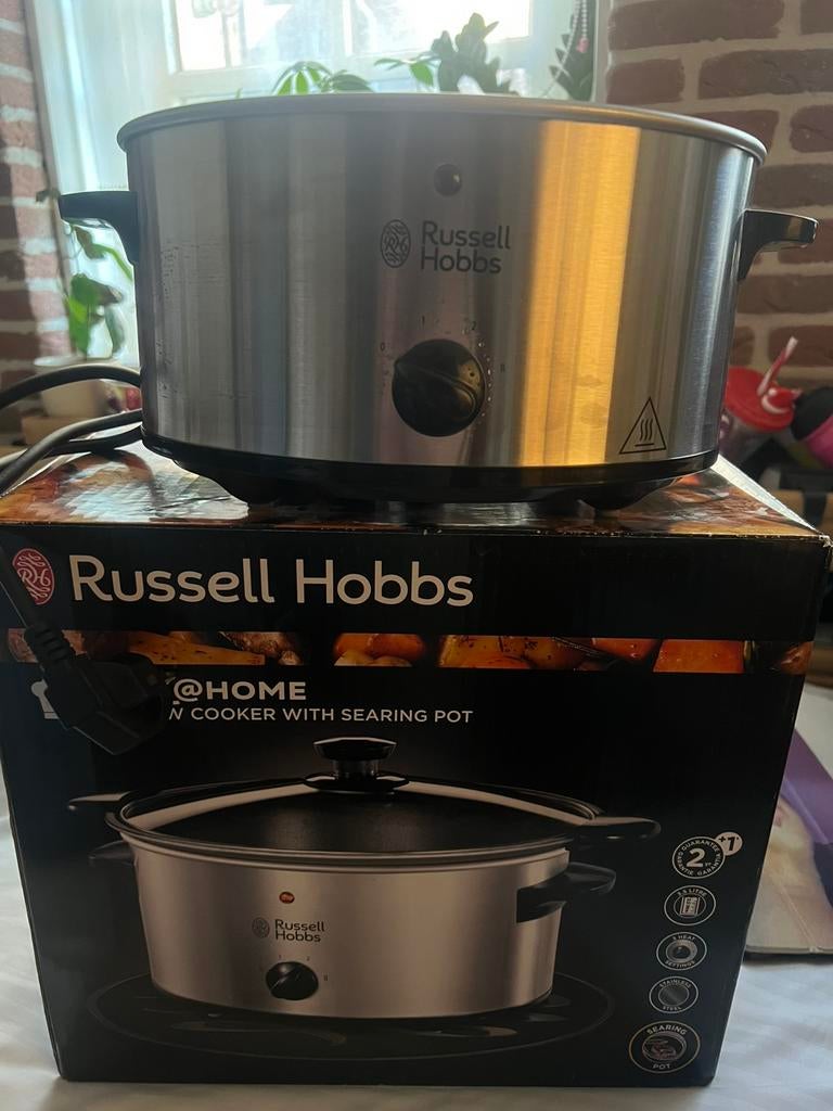 Russell Hobbs slowcooker 3.5L (Cook@Home) 1 keer gebruikt, Witgoed en Apparatuur, Slowcookers, Ophalen of Verzenden, Zo goed als nieuw