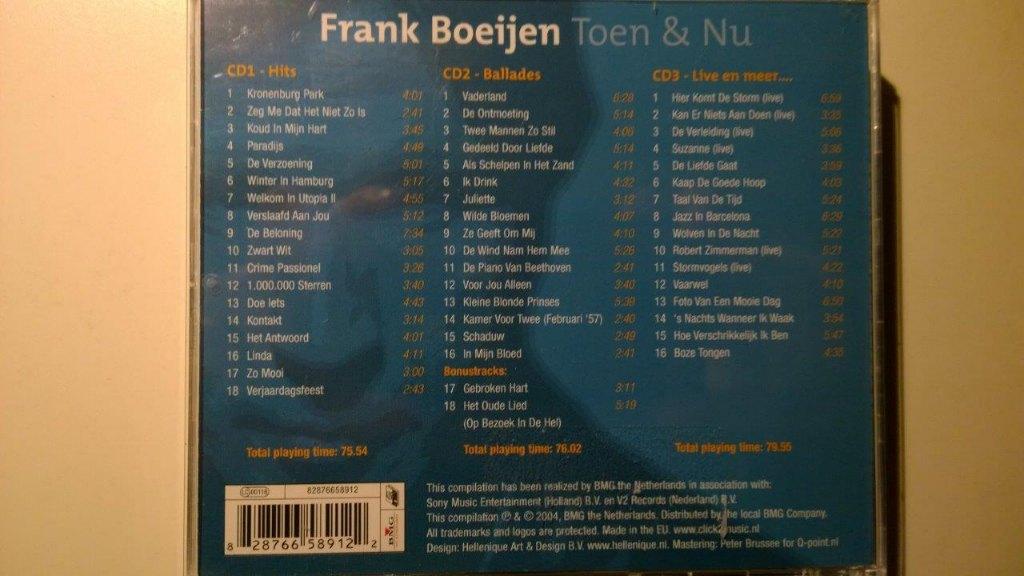 Frank Boeijen - Toen & Nu (De 50 Mooiste Liedjes), Ophalen of Verzenden, Zo goed als nieuw, Pop