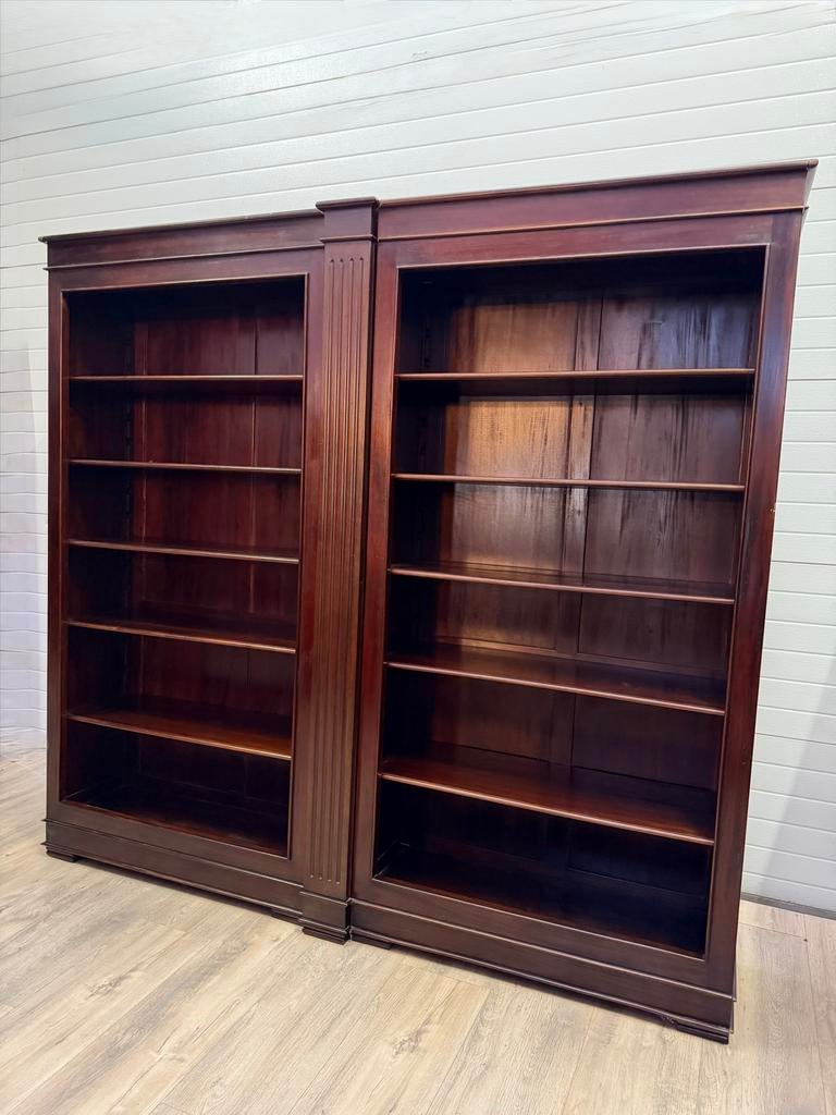 Jan Frantzen Boekenkast Mahoniehout met verborgen Wijnrek, Ophalen