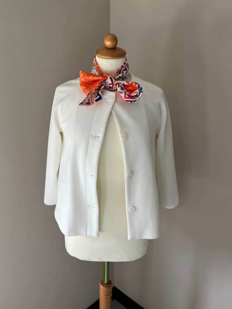 Terre Bleue boucle jasje creme wit mt XS, Wit, Ophalen of Verzenden, Zo goed als nieuw, Jasje