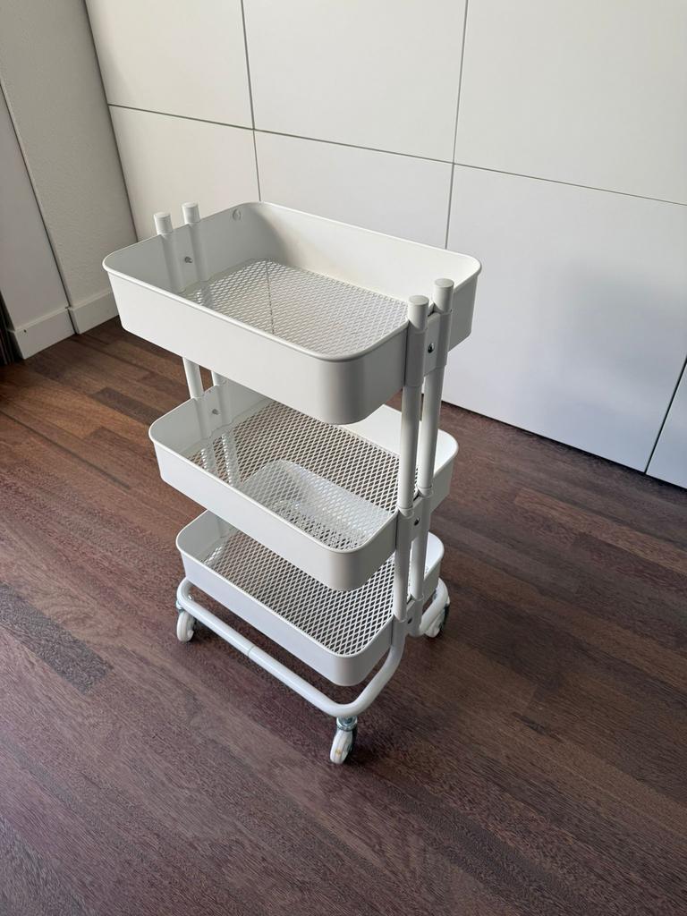 IKEA Raskog roltafel / trolley wit, Ophalen, Zo goed als nieuw