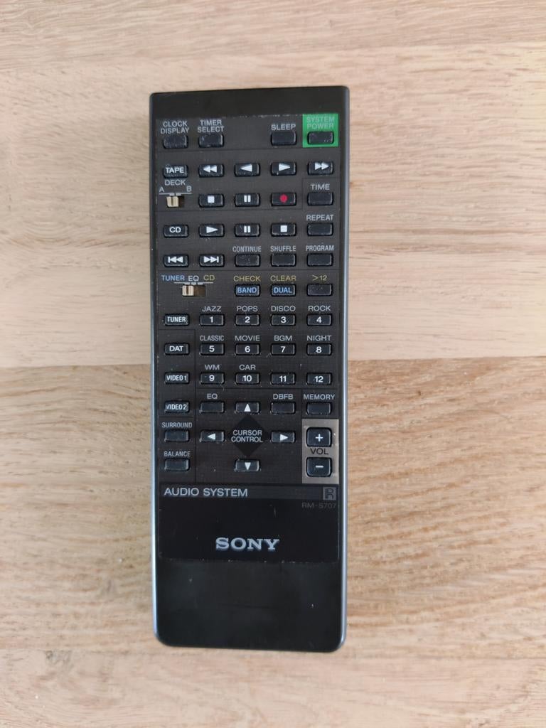 Sony RM-S707 Afstandsbediening voor Audio Systeem, Ophalen of Verzenden, Gebruikt, Origineel, Receiver of Versterker
