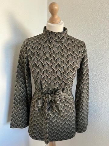 King Louie maat L Goud zwarte tunic top zigzag 1688, Zwart, Maat 42/44 (L), Ophalen of Verzenden, Zo goed als nieuw