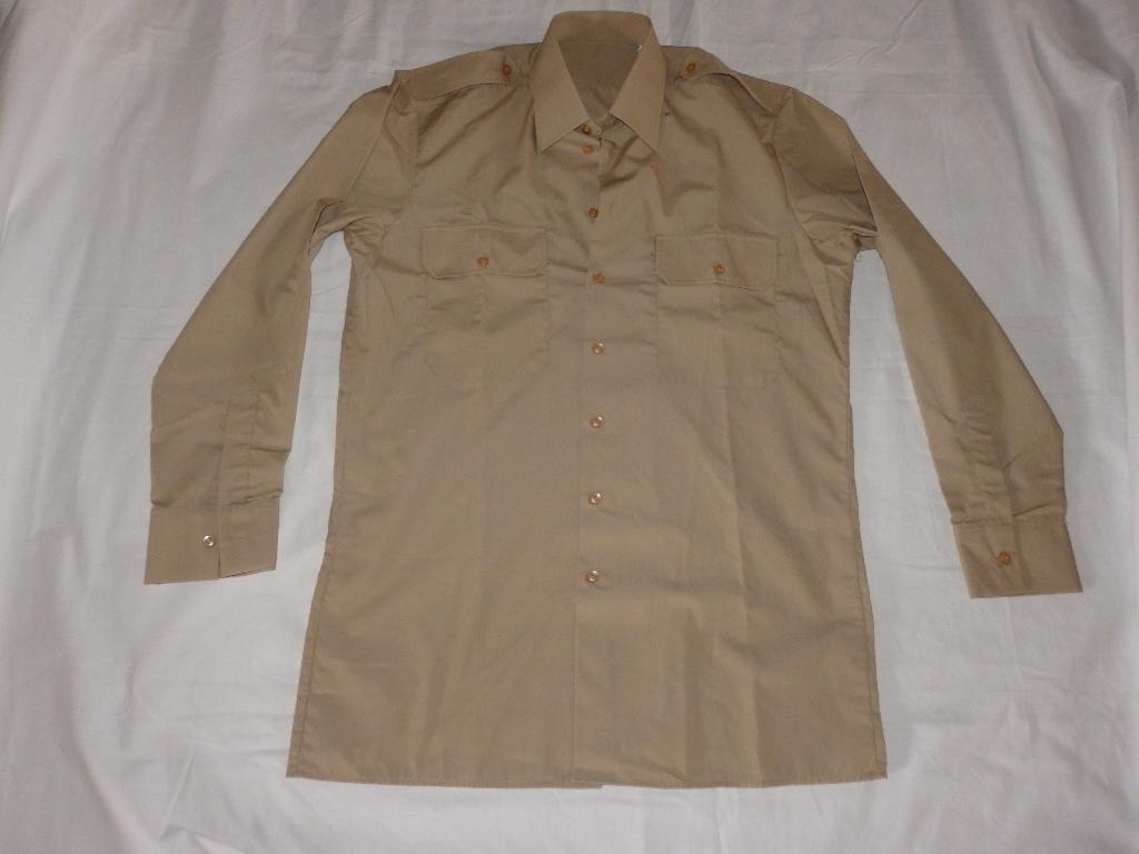 Nieuw effen bruin beige overhemd, Ophalen of Verzenden, Nieuw, Overige kleuren, Halswijdte 38 (S) of kleiner