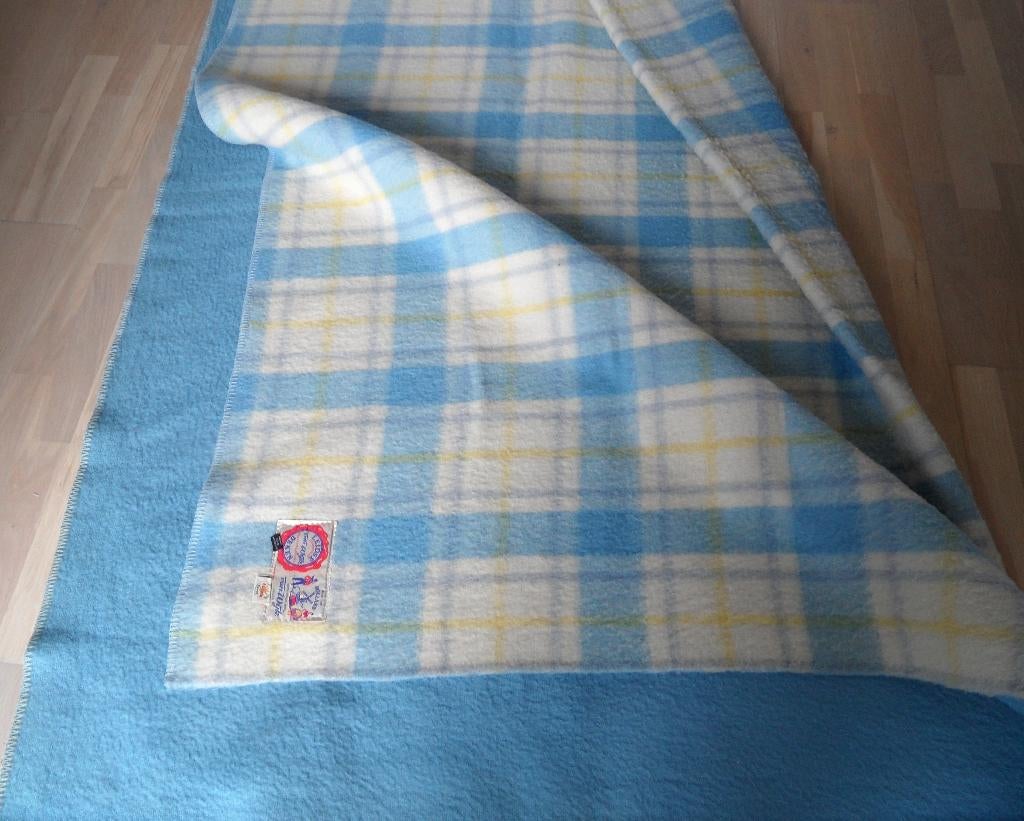 Prachtige vintage wollen deken leidse van wijk zie, Ophalen, Overige kleuren, Overige typen, Tweepersoons