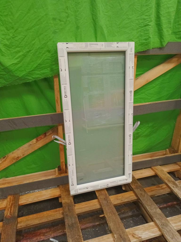 Kunststof Vast kozijn  b61,5 x h128,5 cm Wit  -2400-, Niet ingevuld, Kunststof, Minder dan 75 cm, Raamkozijn