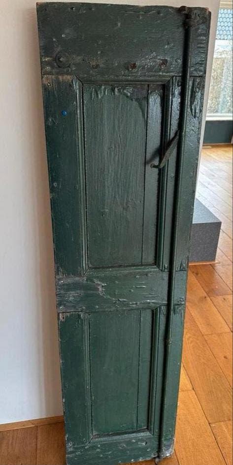 Groot oud houten luik. Decoratief. 150 x 42 cm., Ophalen, Gebruikt