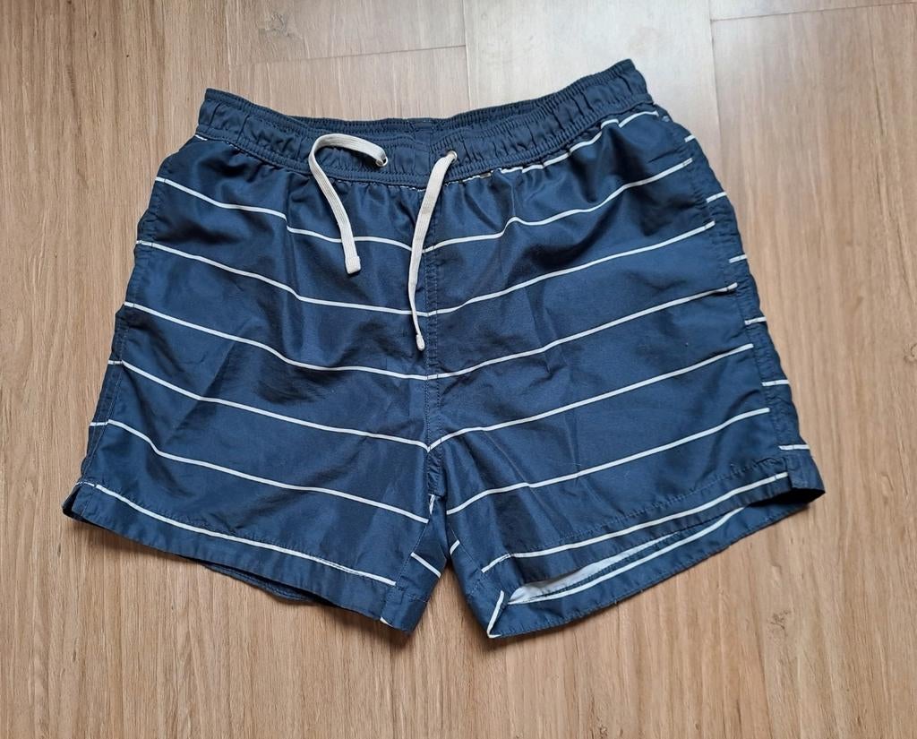 H&M Zwemshort Blauw met Witte Strepen Maat S, Kleding | Heren, Badmode en Zwemkleding, Blauw, Ophalen of Verzenden, Maat 46 (S) of kleiner
