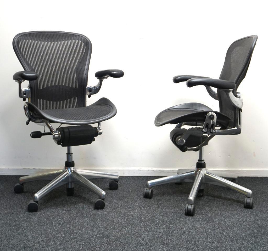 Herman Miller Aeron type B Bureaustoelen | Antraciet/Chroom, Gebruikt, Overige kleuren, -, -