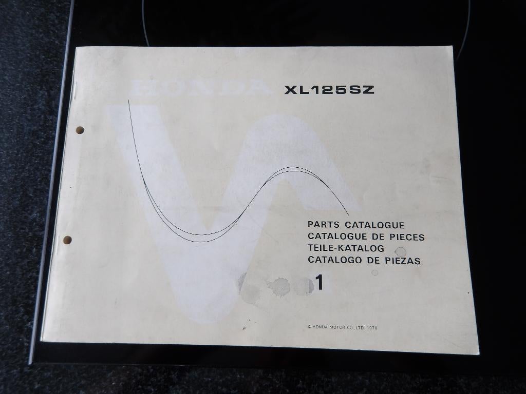 Onderdelenboek HONDA XL125SZ 1978, Motoren, Verzenden, Honda