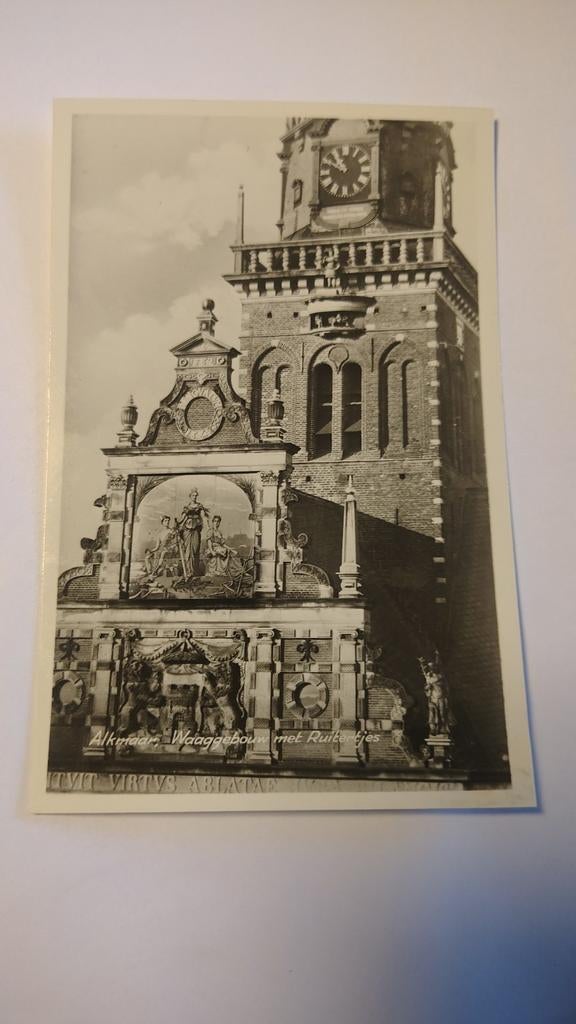 Alkmaar Waaggebouw met Ruitertjes, Verzamelen, Ansichtkaarten | Nederland, Ophalen of Verzenden
