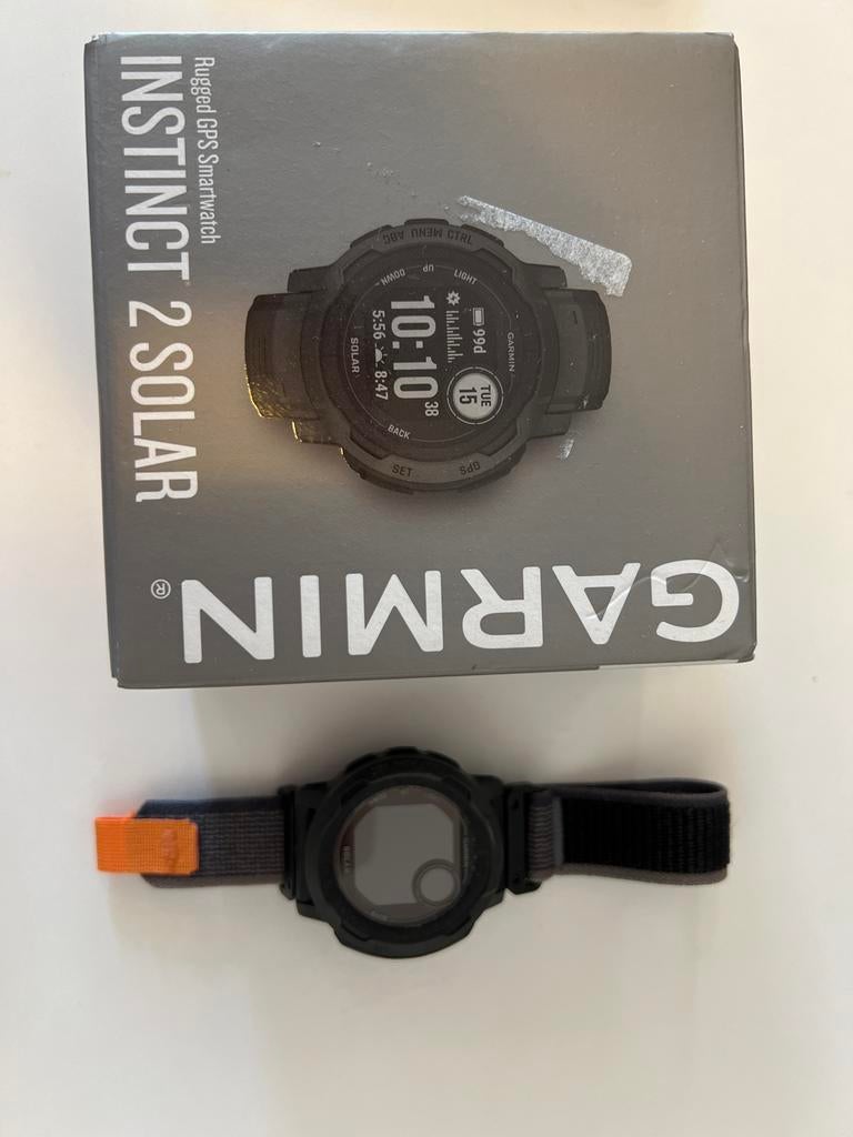 Garmin Instinct 2 Solar - GPS Sport horloge, Verzenden, Zwart, Zo goed als nieuw, Waterdicht