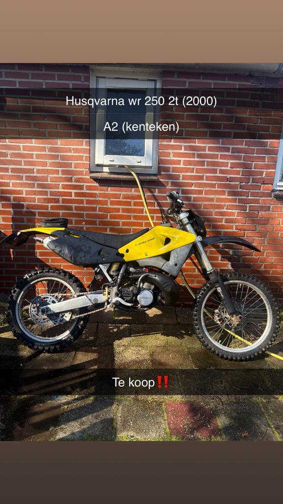 Husqvarna wr 250 enduro, Ophalen, 250 cc
