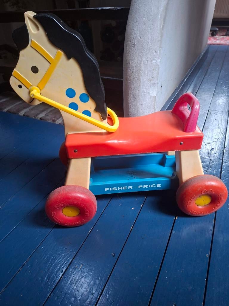 Vintage Fisher-Price Hobbelpaard / Loopwagen, Ophalen of Verzenden, Gebruikt, Overige typen