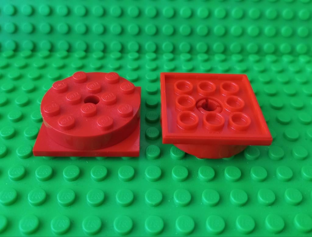 LEGO Draaischijf 4x4 Rood - Per Stuk