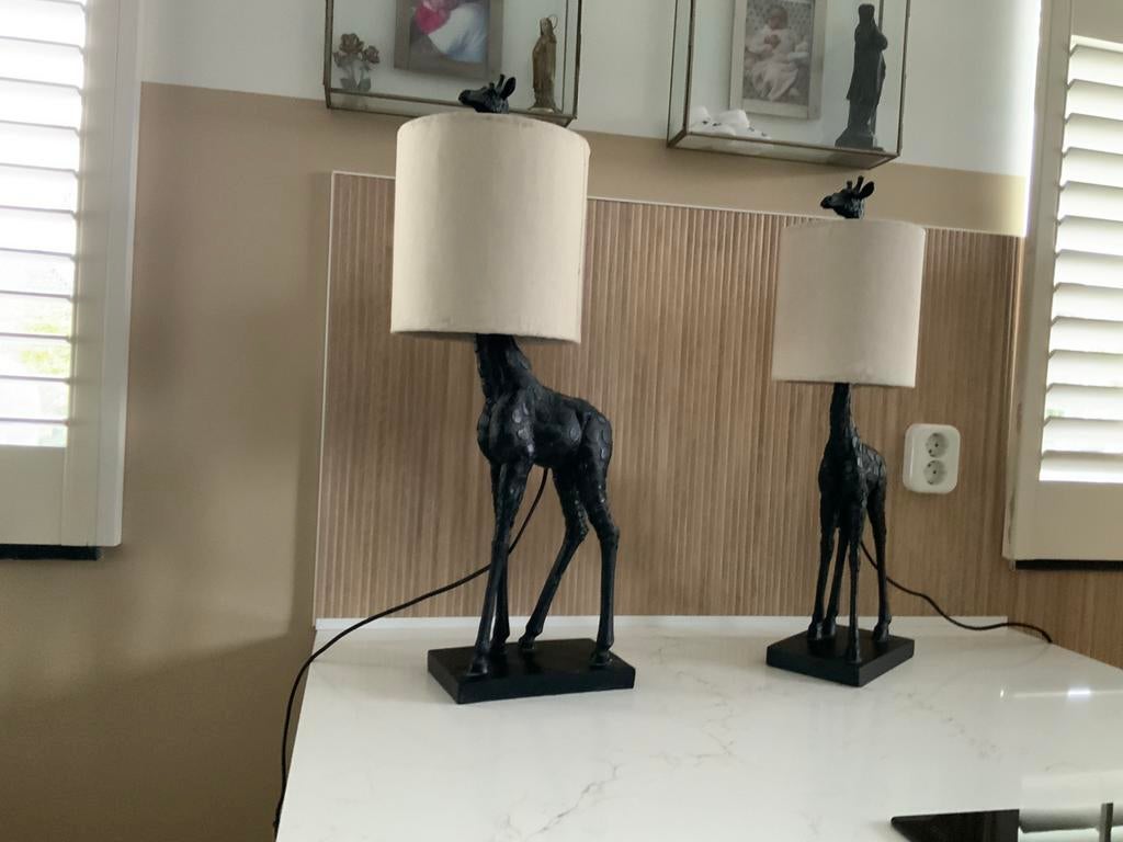 2 giraffen lampen, Ophalen, Zo goed als nieuw, Minder dan 50 cm