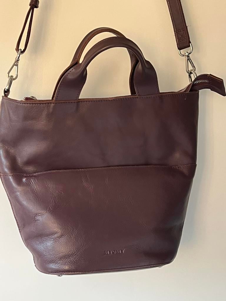 Prachtige Myomy buckettas bordeaux rood, Ophalen of Verzenden, Zo goed als nieuw, Rood, Handtas