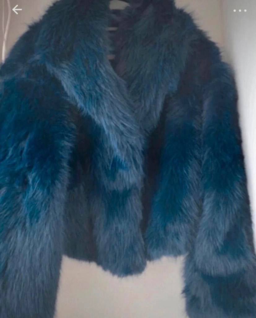 Nieuw prachtig faux fur coat maat L, Kleding | Dames, Jassen | Winter, Ophalen of Verzenden, Nieuw, Maat 38/40 (M), Blauw