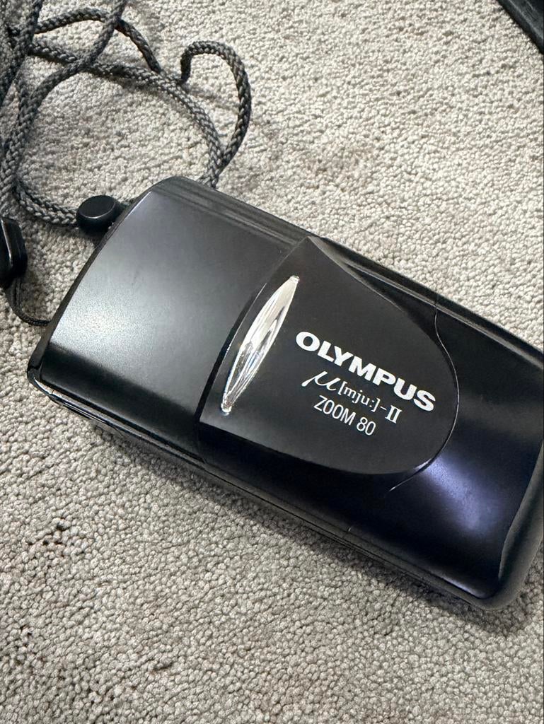 Olympus mju 2 Zoom 80 met etui - perfect werkend, Audio, Tv en Foto, Fotocamera's Analoog, Zo goed als nieuw, Compact, Olympus