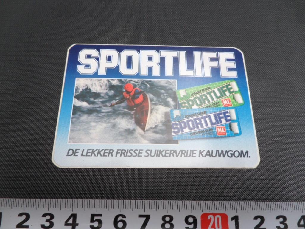 sticker SPORTLIFE de lekker frisse suikervrije kauwgom, Ophalen, Zo goed als nieuw
