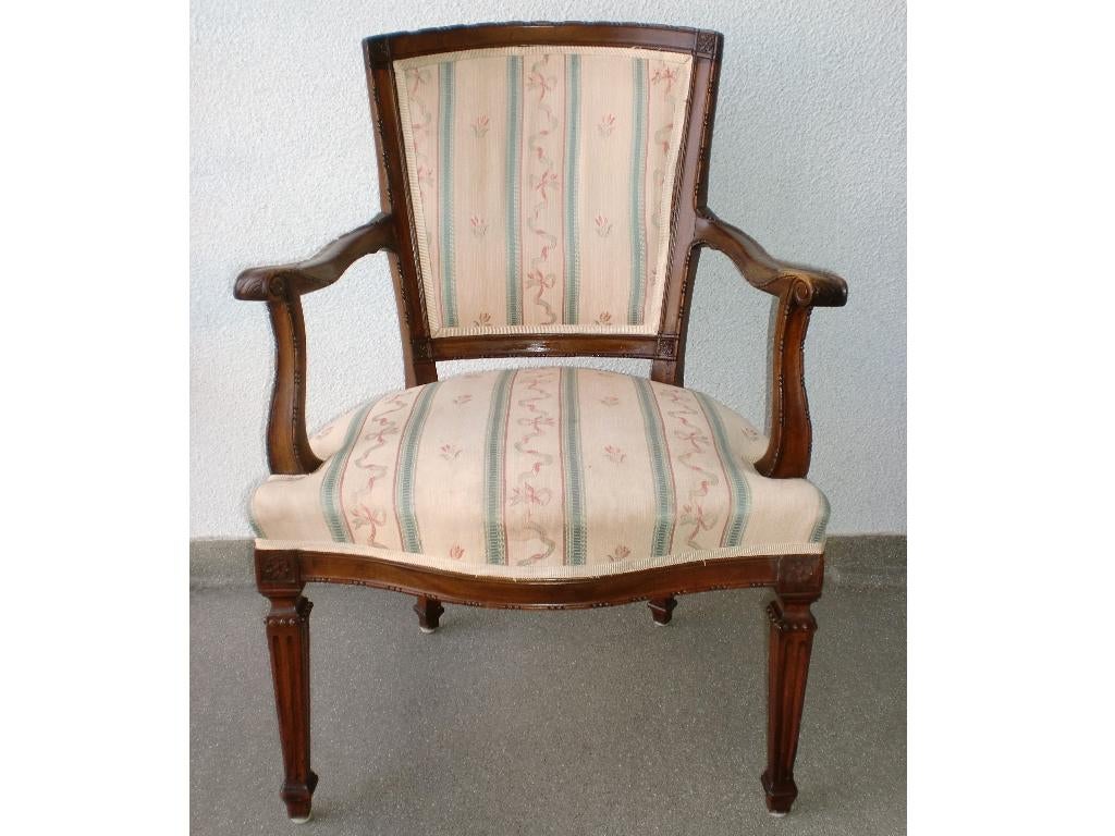 Antieke mahonie Fauteuil / Armstoel – Biedermeier/ Louis XVI, Ophalen