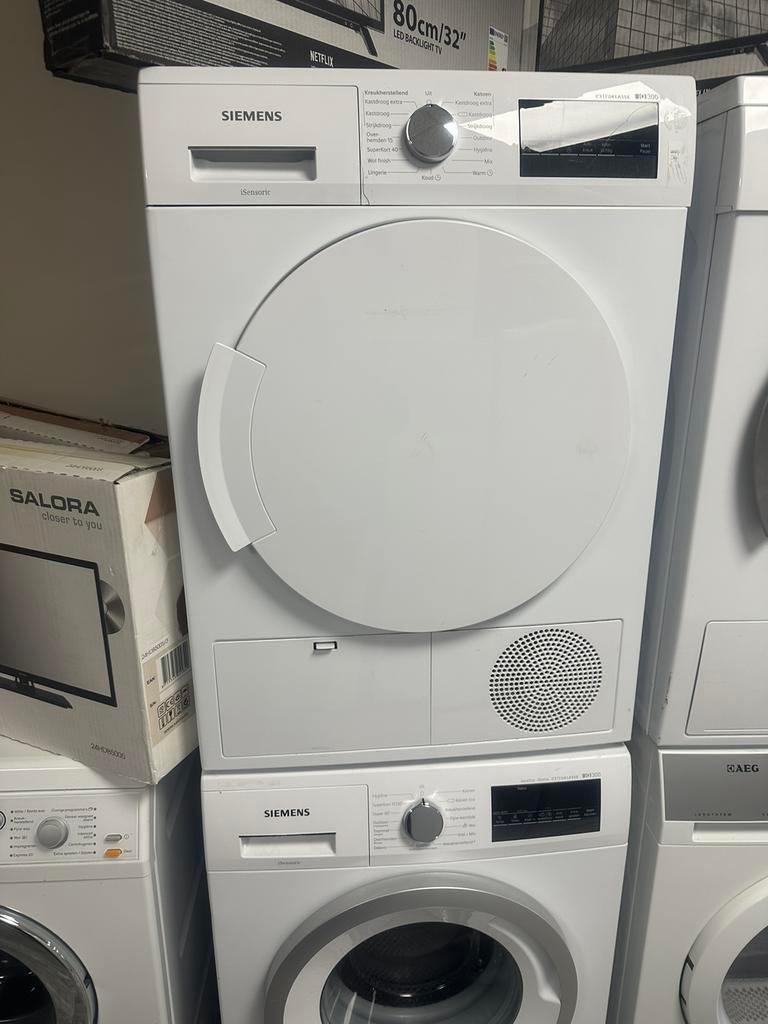 siemens wasmachine droger setje 8 kg A+++ iq300 gebruikt, 1200 tot 1600 toeren, Refurbished, Ophalen of Verzenden, Voorlader