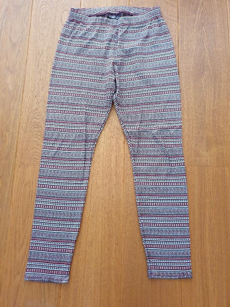 Meerkleurige stretch broek/legging, Yessica, maat S, Legging, Maat 36/38 (S), Yessica, Ophalen of Verzenden