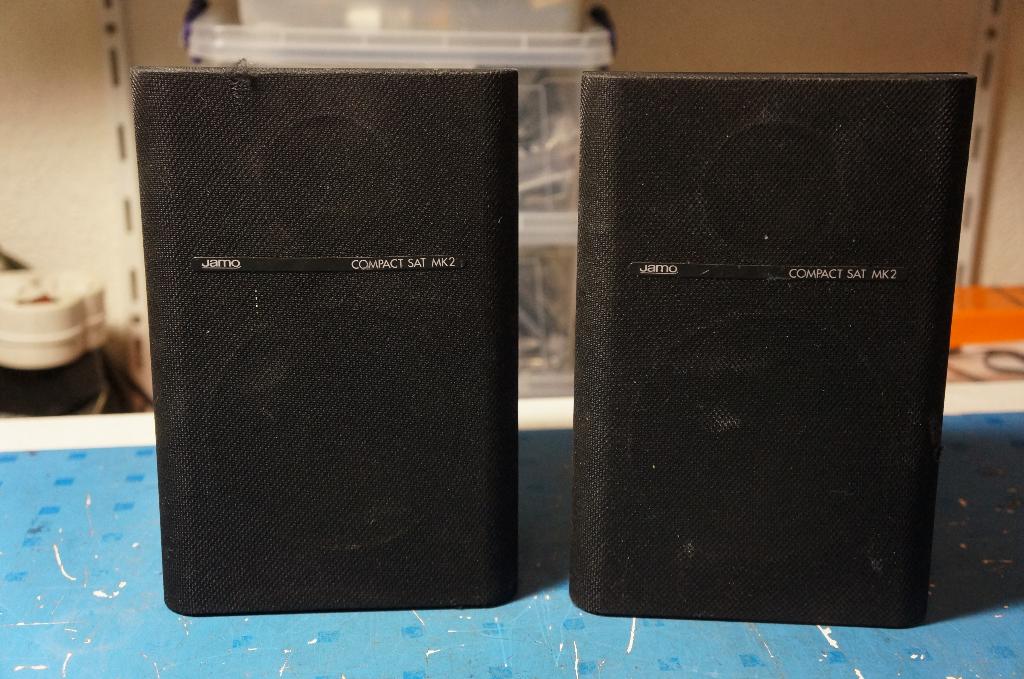 Jamo compact sat mk2, Audio, Tv en Foto, Luidsprekers, Gebruikt, Ophalen of Verzenden, 60 tot 120 watt, Front, Rear of Stereo speakers