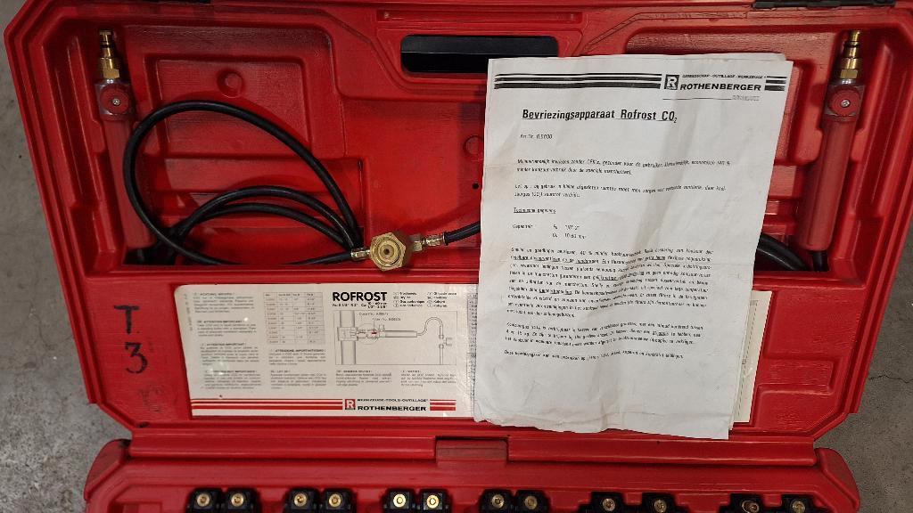 Rothenberger Rofrost 10-60mm Bevriesapparaat droogijs set, Gebruikt, ., Ophalen of Verzenden, .
