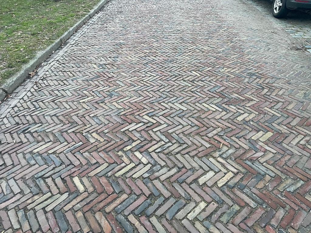 Oud waaltje, antiek gebakken klinkers, roodpaars genuanceerd, Ophalen, Gebruikt, Keramiek, Klinkers