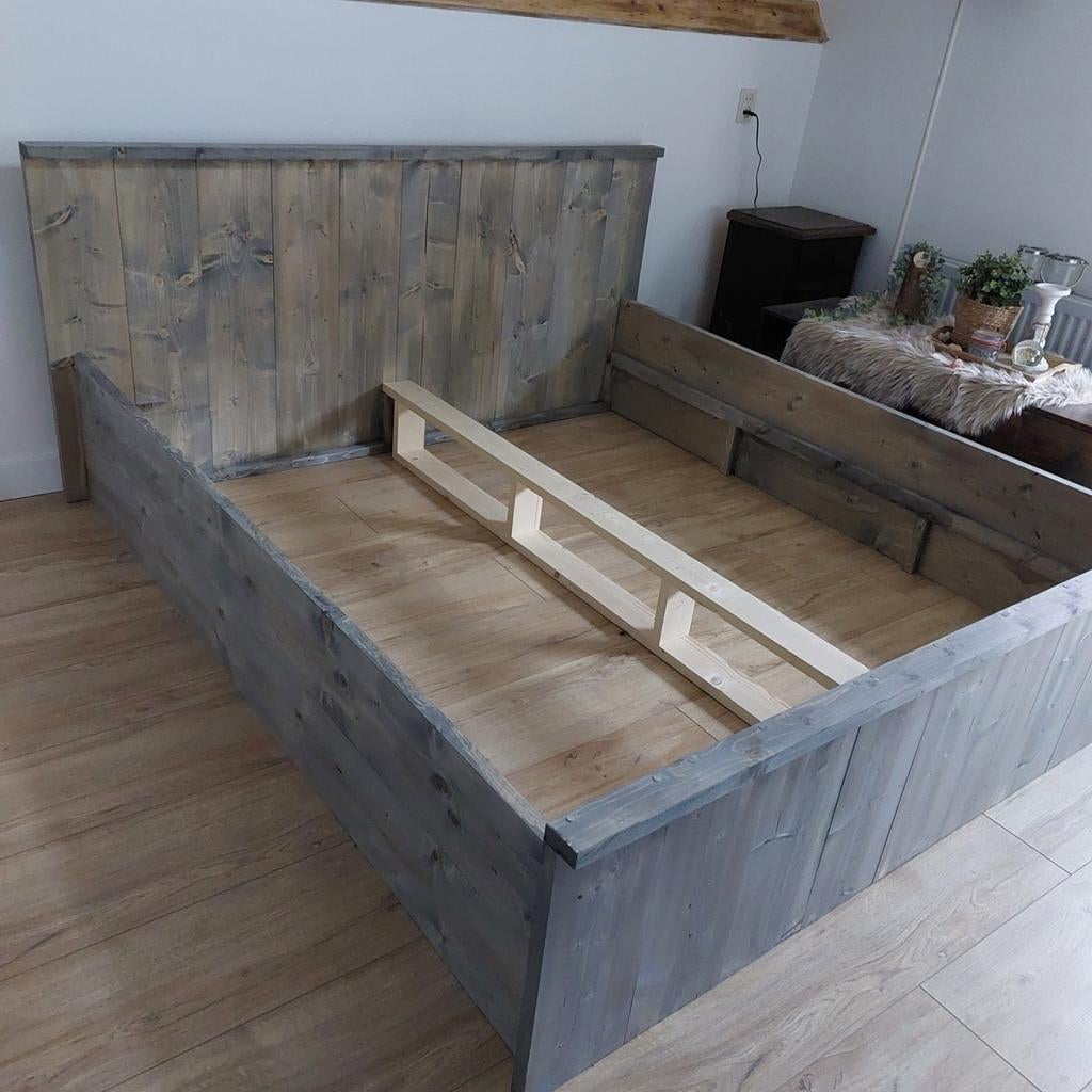 Bed steigerhout, Steigerhout, Nieuw, Ophalen of Verzenden, 180 cm