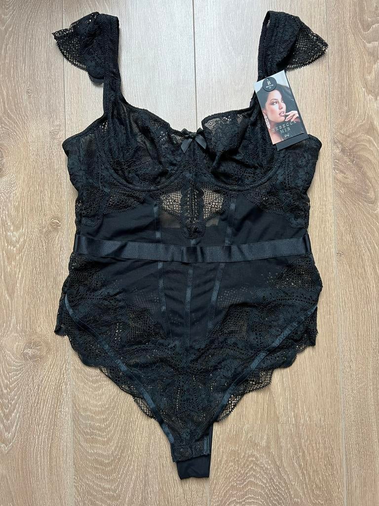 Nieuw Hunkemöller Rebecca Mir Heira body zwart 80B, Hunkemöller, Ophalen of Verzenden, Zwart, Body of Korset