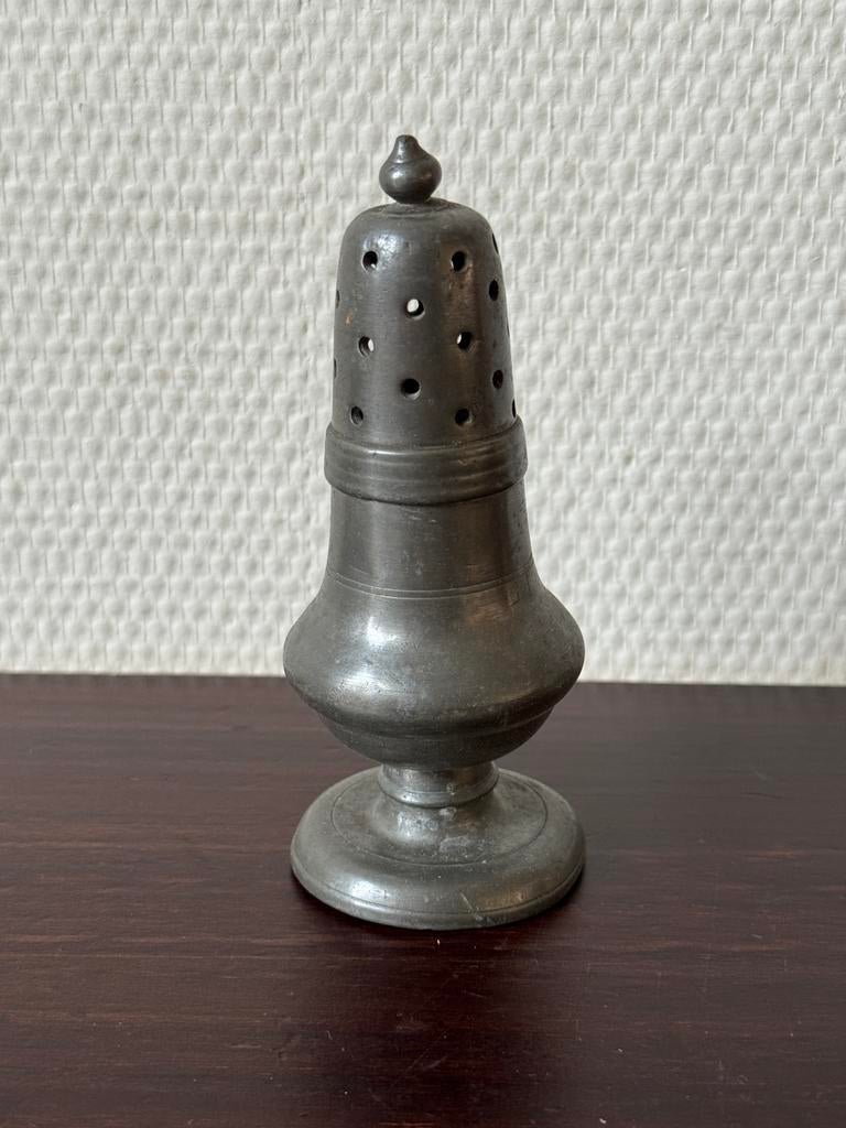 Antieke Nederlandse Tinnen Strooier 19e Eeuw, Tin, Engel, Antiek en Kunst, Ophalen of Verzenden