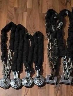 Diverse zware kettingsloten abus dx, Motoren, Accessoires | Sloten, Ophalen of Verzenden